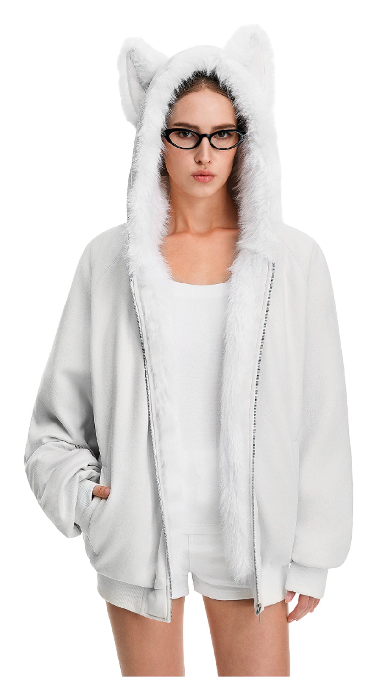 FDR Puffer Jackets Unisex Fur Collar Moderate  vjsneaker.com