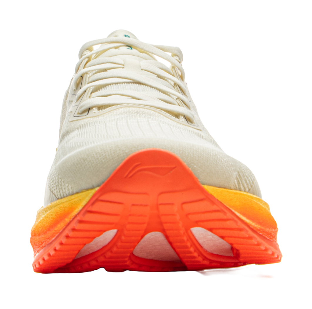 LiNing Super-Light 22 Cushioning Wear-Resistant Low-Top Casual Running Shoes Men's Beige Orange 