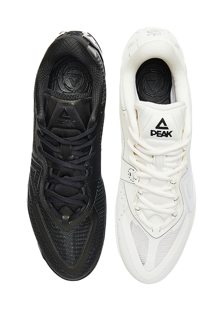 PEAK Wushuang Slip Resistant, Abrasion Resistant, Breathable Low Top Basketball Shoes Mens Black And White Mismatched  VJSNEAKER