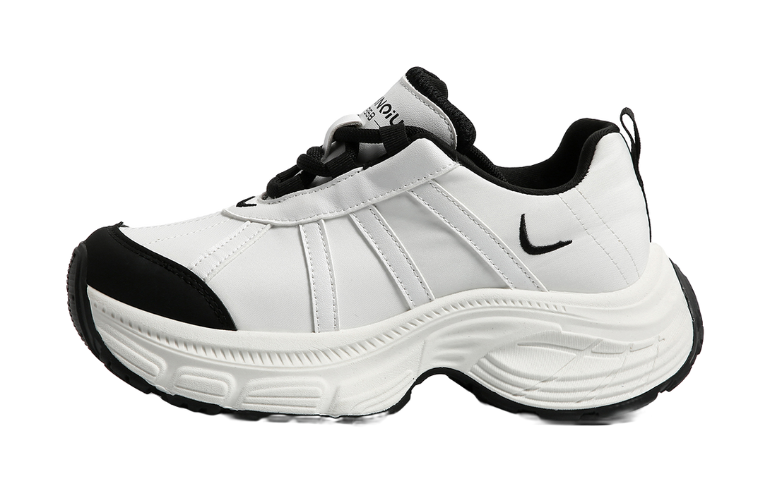 HUANQIU Abrasion Resistant Lightweight Slip Resistant Low top Chunky Sneakers Women's 