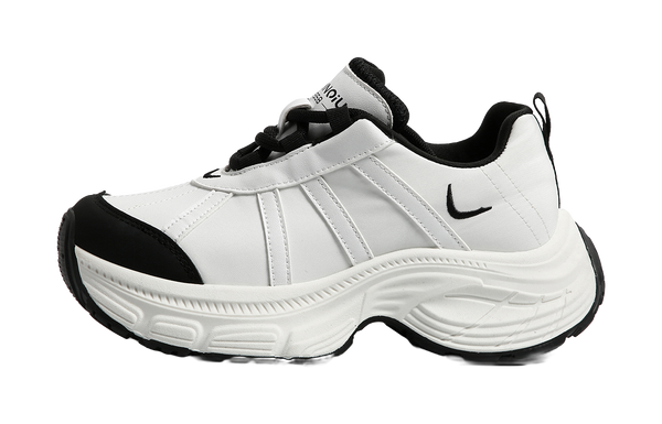 HUANQIU Abrasion Resistant Lightweight Slip Resistant Low top Chunky Sneakers Women's 