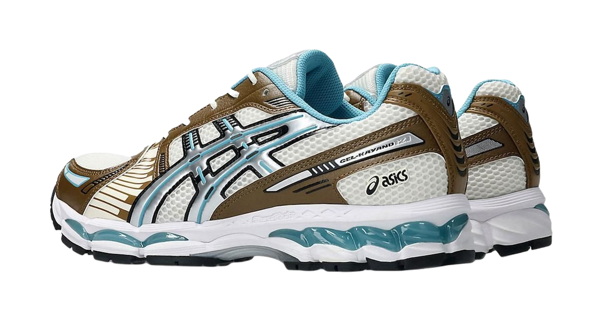 ASICS GEL Kayano 12.1 Abrasion Resistant Low top Running Shoes Unisex Blue Brown  vjsneaker.com