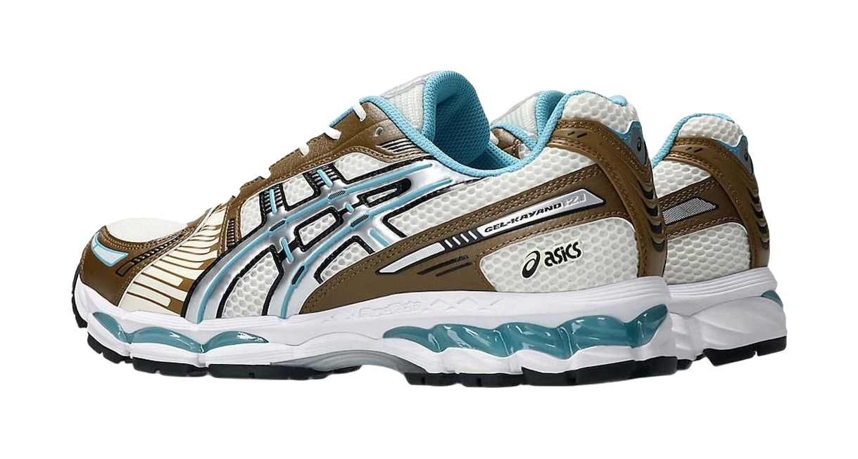 ASICS GEL Kayano 12.1 Abrasion Resistant Low top Running Shoes Unisex Blue Brown  vjsneaker.com
