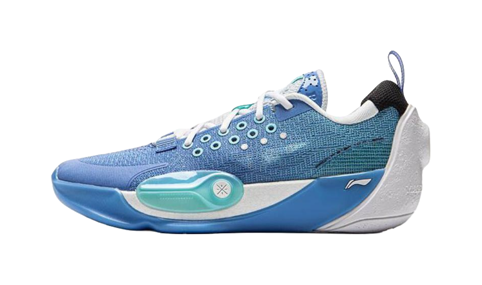 LINING YOUNG All City 12 V2 Anti Slip Wear Resistant Low Top Childrens Basketball Shoes Teal Blue  VJSNEAKER