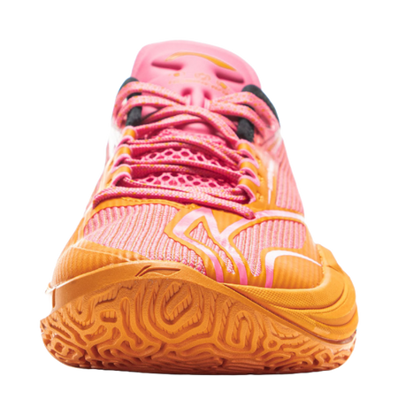 LiNing Cushioning, Slip Resistant, Abrasion Resistant, Rebound Grip Low Top Basketball Shoes Mens Pink Orange  VJSNEAKER