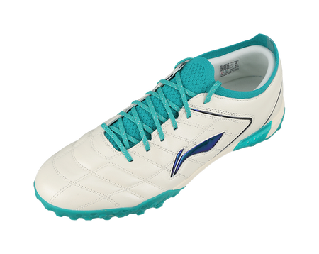 Li-Ning Yu 3 Pro "White Green" YSTV035-1 - K-Leather TF Soccer Cleat Unisex