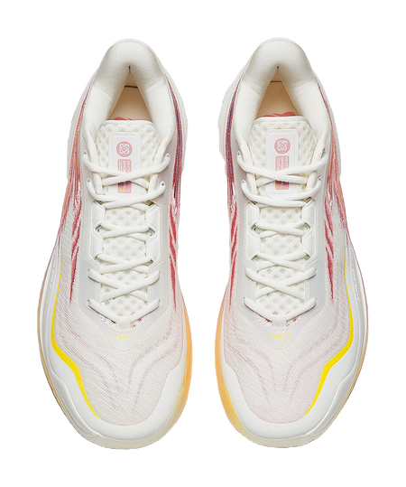 Anta Low top Basketball Shoes Mens White Pink Yellow  vjsneaker.com