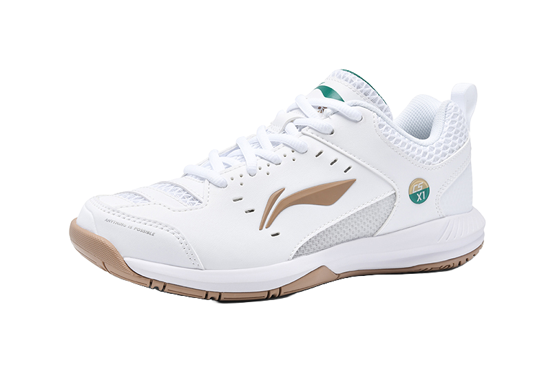 Li-Ning Light Feather Rocket 2.0 "White Brown" AYTU049-1 - Badminton Shoe Unisex
