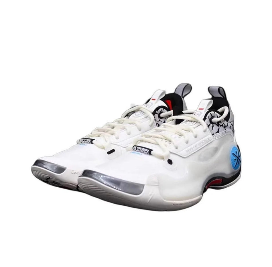 Li-Ning Way of Wade 10 (WOW10) Low 'Black Flash' - Basketball Shoes Unisex White/Black/Blue  vjsneaker.com