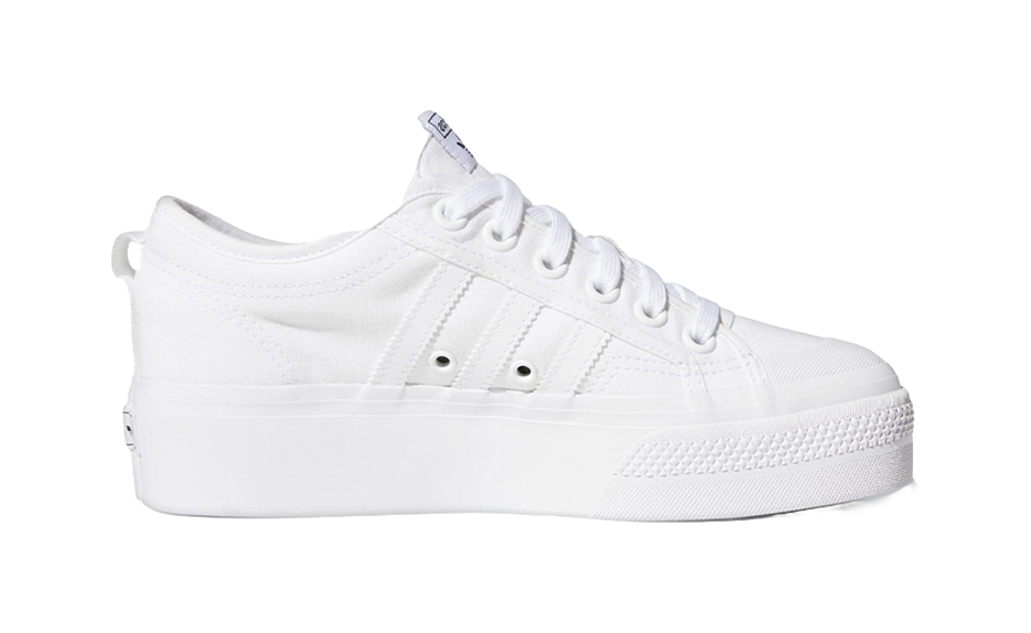 Adidas Wmns Nizza Platform Triple White Womens  vjsneaker.com