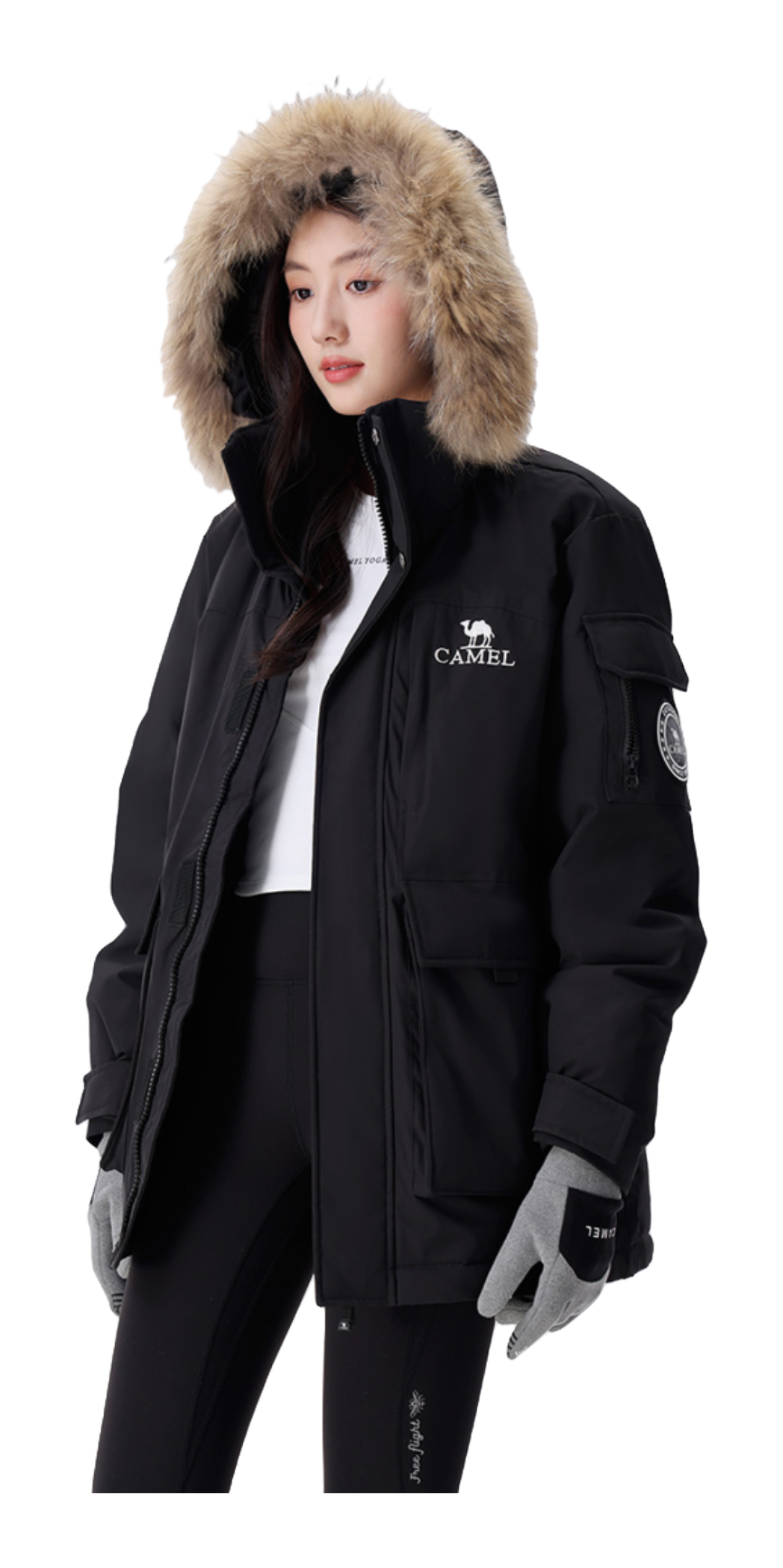 CAMEL Warm Fleece Series Down Jacket Unisex  VJ SNEAKER