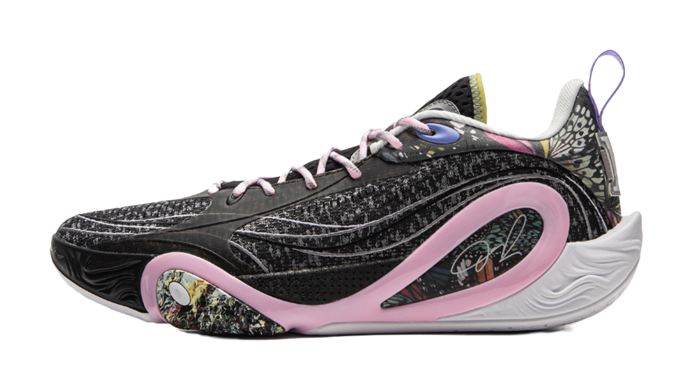 LiNing DLO1 Cushioning Slip Resistant Abrasion Resistant Lightweight Rebound Grip Low top Basketball Shoes Mens Black  VJSNEAKER