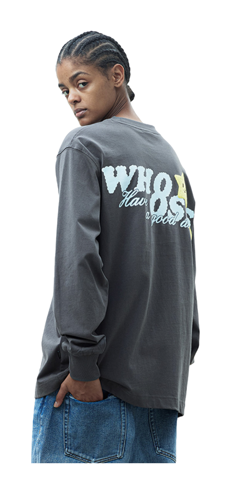 WHOOSIS weather series crochet pocket round neck long sleeve American China-Chic heavy weight casual loose spring autumn winter campus sweater T-shirt for men and women  vjsneaker.com