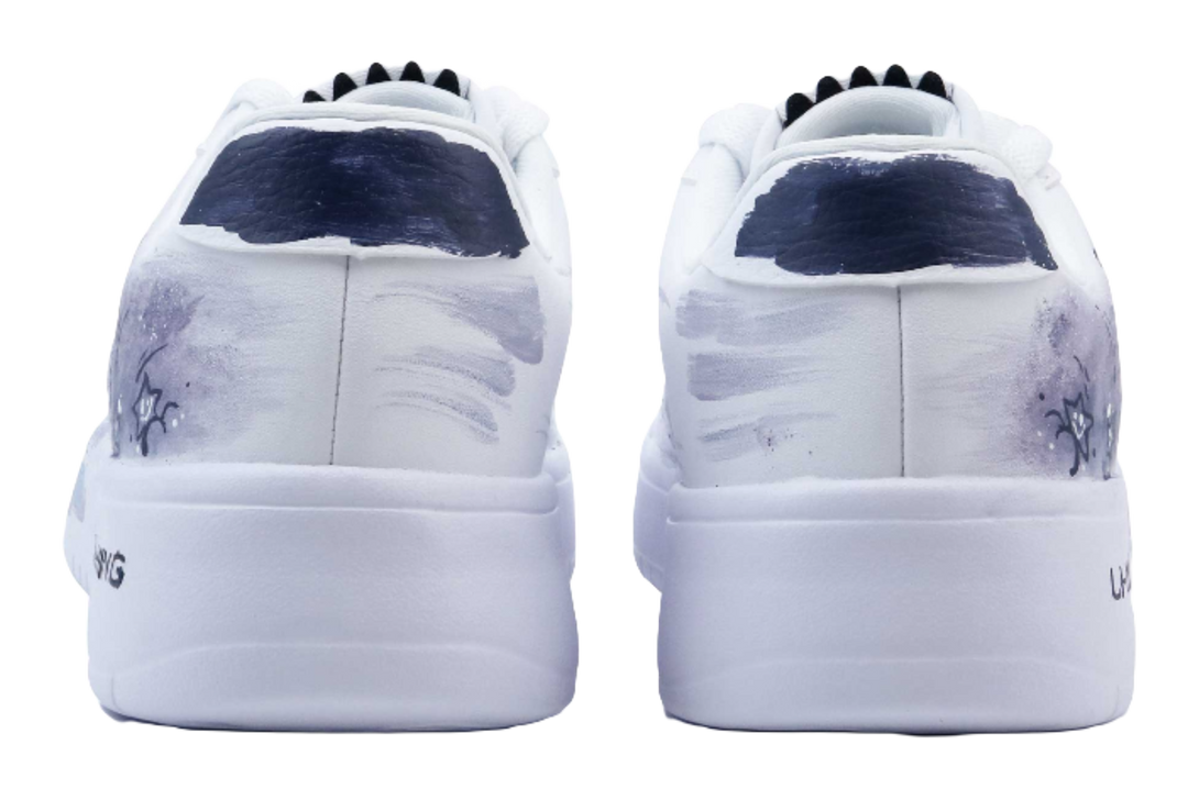 LiNing Pontoon Boats Abrasion Resistant, Lightweight, And Breathable Low Top Skateboard Shoes Unisex Light Purple 