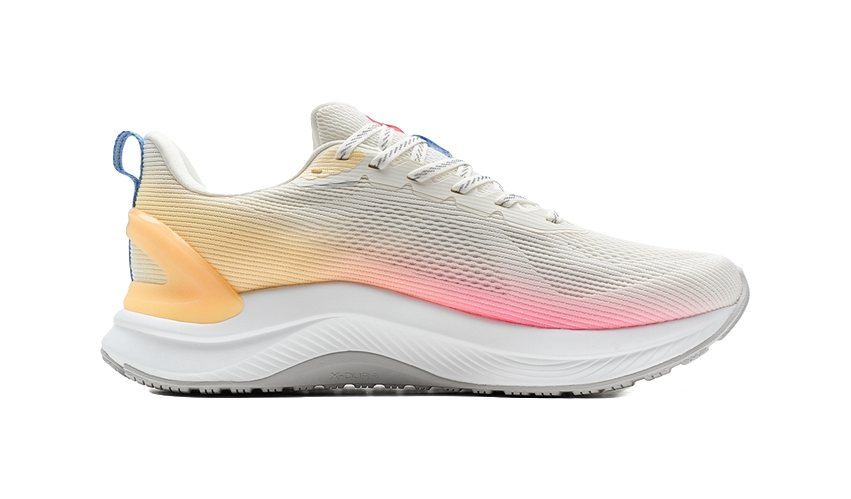 XTEP Stride ET Rebound Wear-Resistant Slip-Resistant Low-Top Training Running Shoes Men's White Pink 