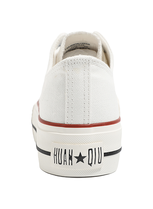 HUANQIU Slip Resistant, Abrasion Resistant, Lightweight, Height Increasing Low top Canvas Shoes Women's 
