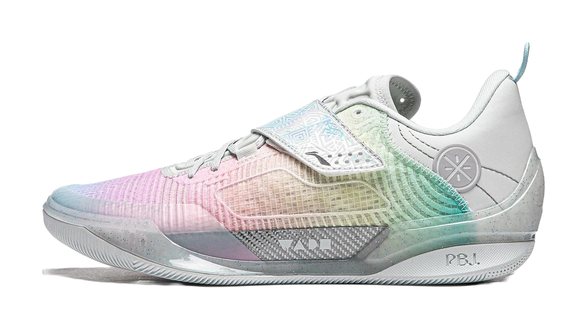 Li Ning Wade 808 4 Ultra Basketball Shoes Mens Low top Frost White/Soft Cherry Blossom Pink/Sky Blue  vjsneaker.com