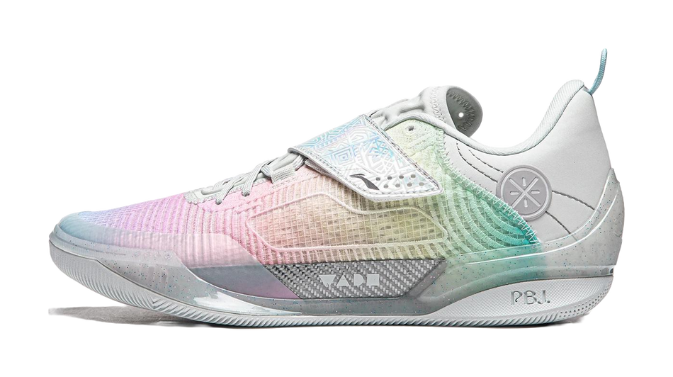Li Ning Wade 808 4 Ultra Basketball Shoes Mens Low top Frost White/Soft Cherry Blossom Pink/Sky Blue  vjsneaker.com