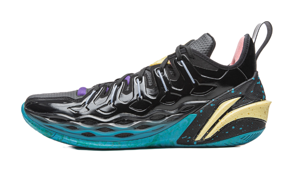 LiNing Buckets Shock Absorbers Slip Resistant Breathable Low top Basketball Shoes Mens Black  VJSNEAKER