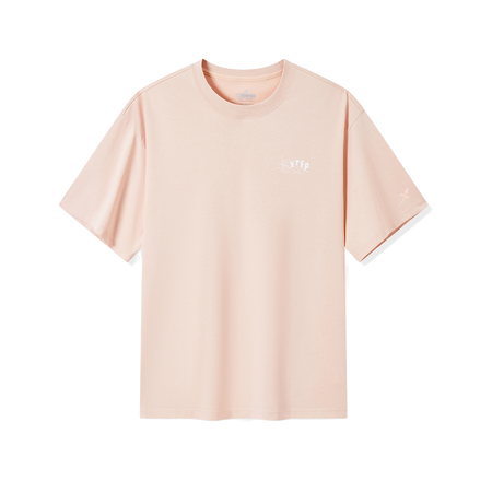 Xtep pure cotton round neck pullover, loose, casual, comfortable, soft, versatile knit T-shirt, unisex  vjsneaker.com