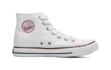 Warrior Wear resistant And Lightweight High top Canvas Shoes Unisex White  vjsneaker.com