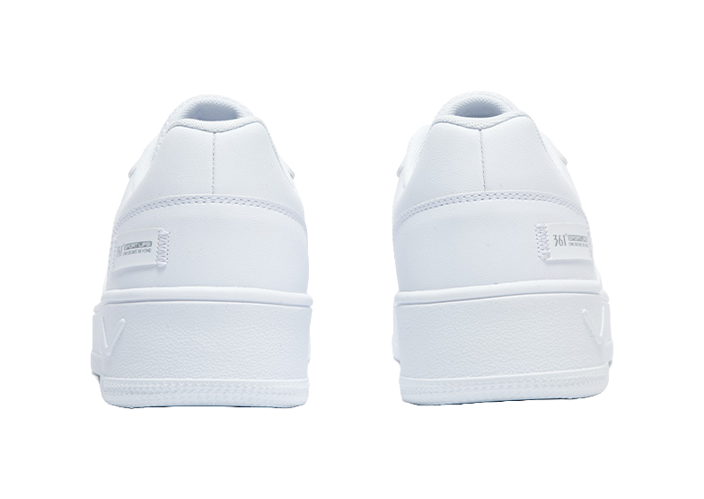 361° Air Force One Slip Resistant Abrasion Resistant Low top Skateboard Shoes Men's White Gray 