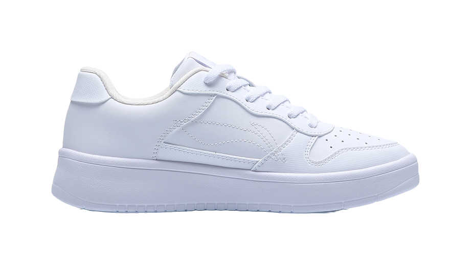 LiNing Pontoon Boats Anti Slip Wear Resistant Breathable Height Increasing Low Top Skateboard Shoes Women's White 