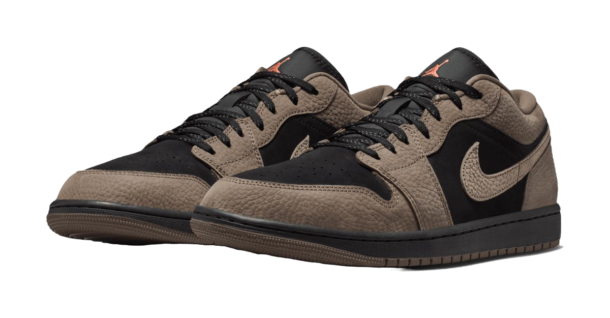 Jordan Air Jordan 1 Low top Vintage Basketball Shoes Unisex Brown Black  vjsneaker.com