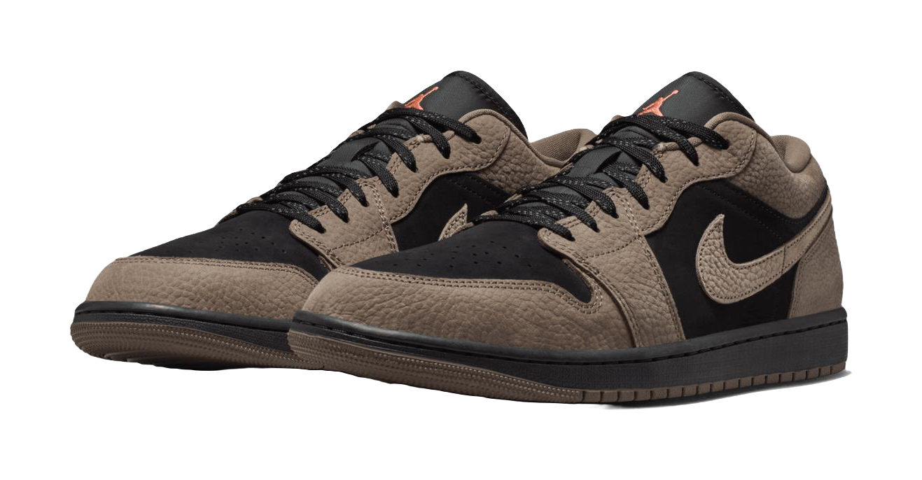 Jordan Air Jordan 1 Low top Vintage Basketball Shoes Unisex Brown Black  vjsneaker.com