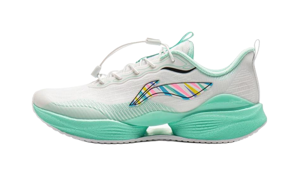 LINING YOUNG Running Rebound And Breathable Low Top Kids' Running Shoes White Green Teenagers 