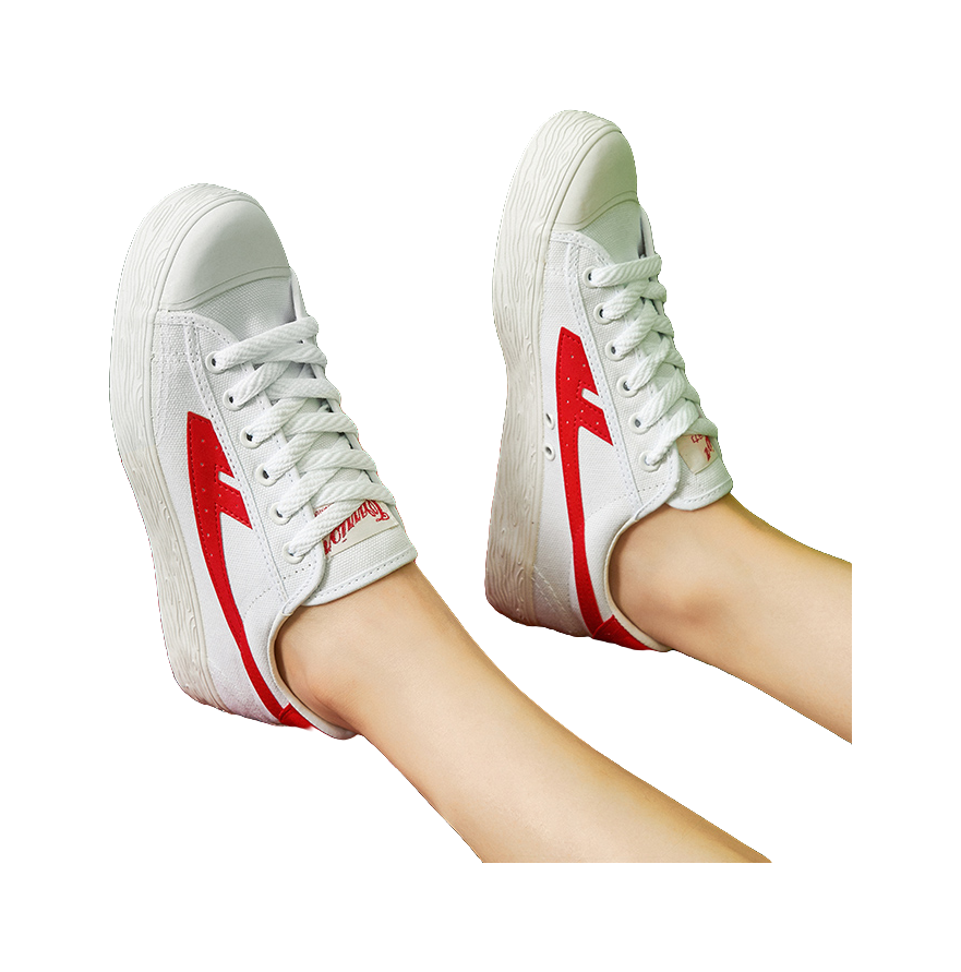 WARRIOR Canvas Shoes Unisex Low top White Red 