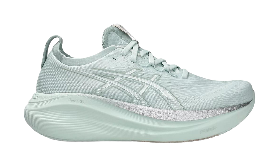 ASICS Gel Nimbus 27 Pure Aqua White Womens  vjsneaker.com