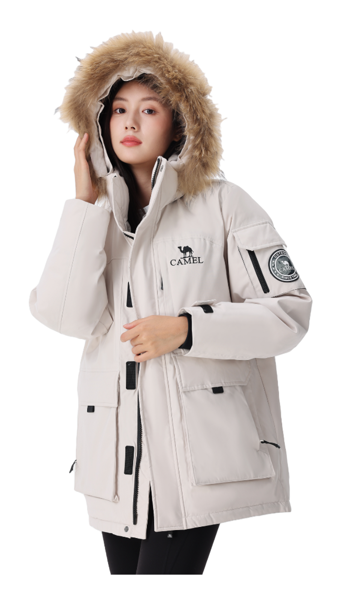 CAMEL Warm Fleece Series Down Jacket Unisex  VJ SNEAKER