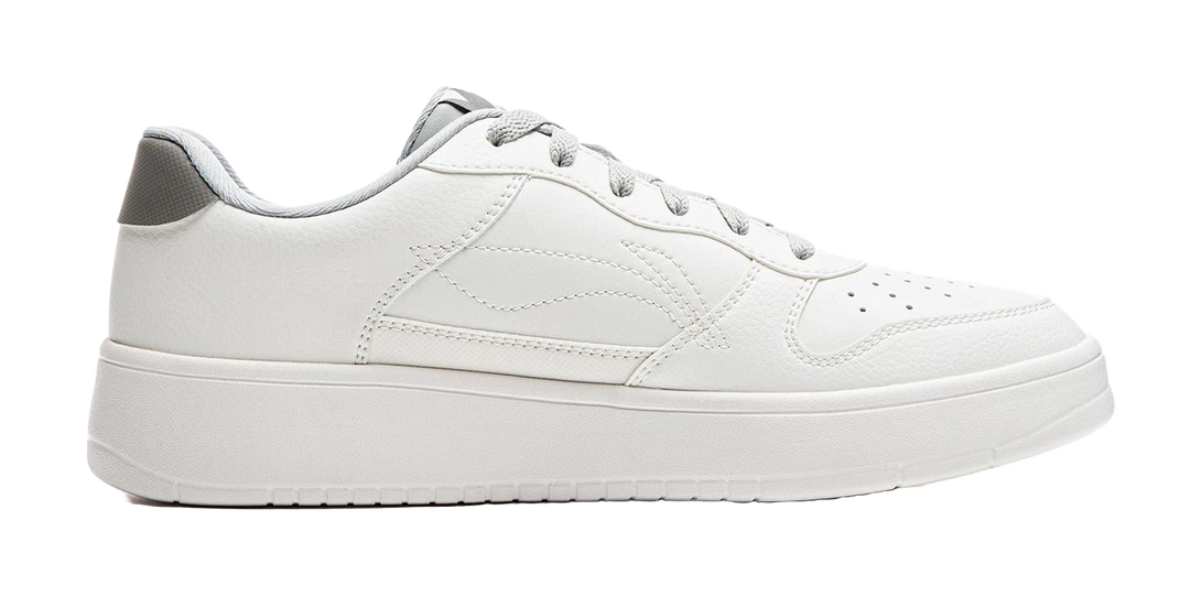 LiNing Pontoon Boats Slip Resistant Cushioning Abrasion Resistant Low Top Skateboard Shoes Men's White Gray 