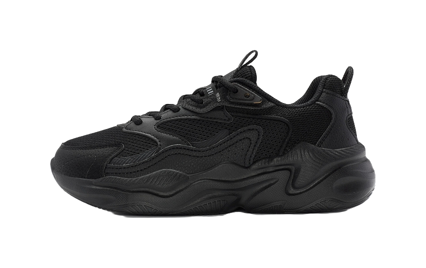 XTEP Sports Life Collection Slip Resistant And Breathable Low top Chunky Sneakers Women's Black 