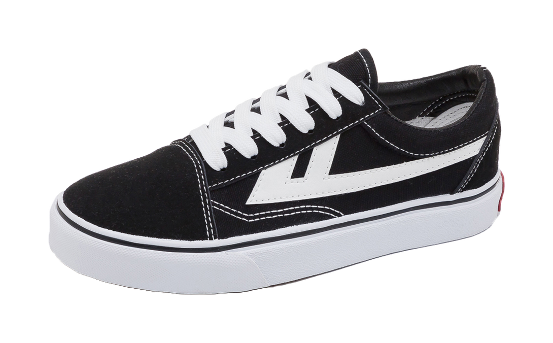 Warrior Slip Resistant, Abrasion Resistant, Breathable, Lightweight Low top Canvas Shoes Unisex Black White 