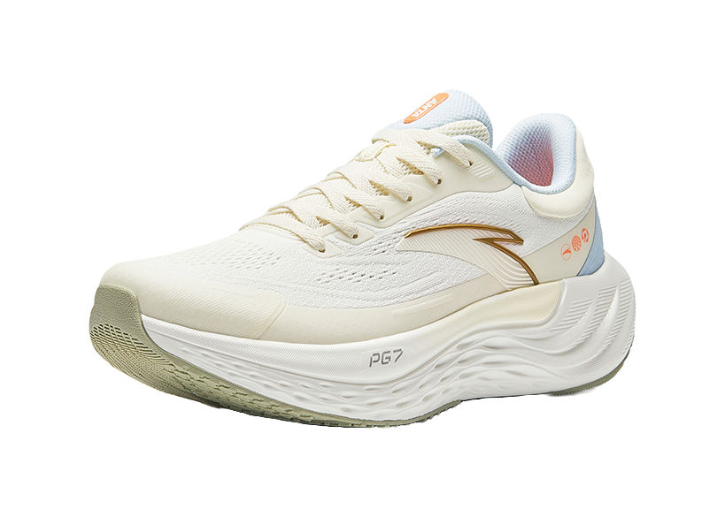 Anta Pg7 Cushioning Lightweight Low top Sprint Running Shoes Women's Light Beige White 
