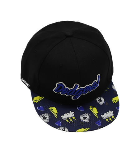 SLEEPAYWALK White Cloud Little Lightning Embroidery American Flat Edge Hip Hop Hat Cute Cartoon Student Sunshade Fashion Versatile Face Showing Cotton Baseball Hat Male Female Same Style Couple's Style  VJSNEAKER