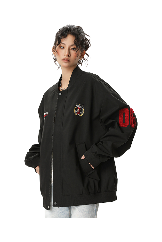 Warrior Revival Tide Cloud Sail Series Autumn and Winter Versatile Digital Loose Casual Plus Cotton Thick Long Sleeve Cotton Jacket Cotton Coat Baseball Jacket Unisex  vjsneaker.com