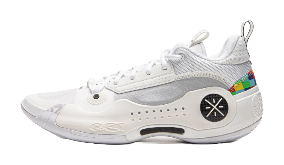 LiNing WOW 10 Way Of Wade 10 Slip Resistant Abrasion Resistant Low top Basketball Shoes Mens White Gray  VJSNEAKER