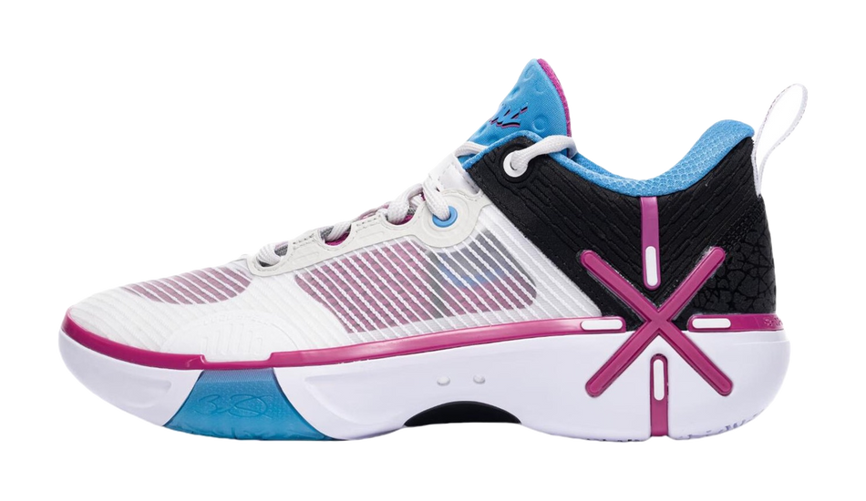 LiNing Wode Phantom 6 Abrasion Resistant Height Increasing Low top Basketball Shoes Mens White Black  VJSNEAKER