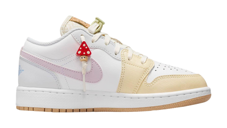 Jordan Air Jordan 1 Slip Resistant Shock Absorbers Low Top Kids Skateboarding Shoes White  VJSNEAKER