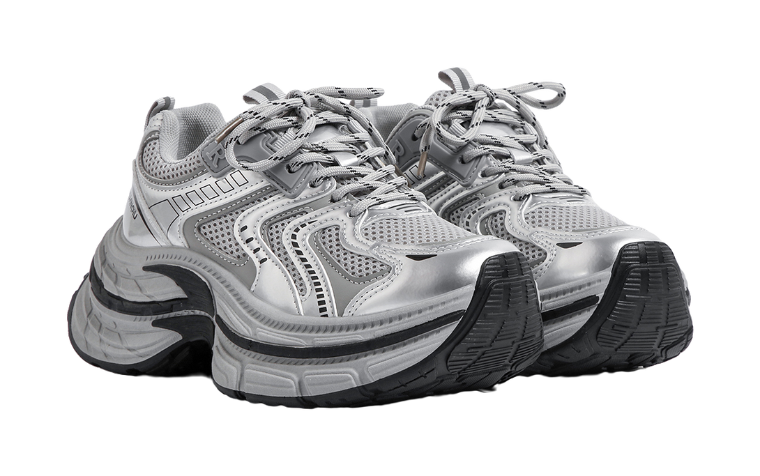 HUANQIU Slip Resistant, Abrasion Resistant, Breathable, Lightweight Low top Chunky Sneakers Women's 