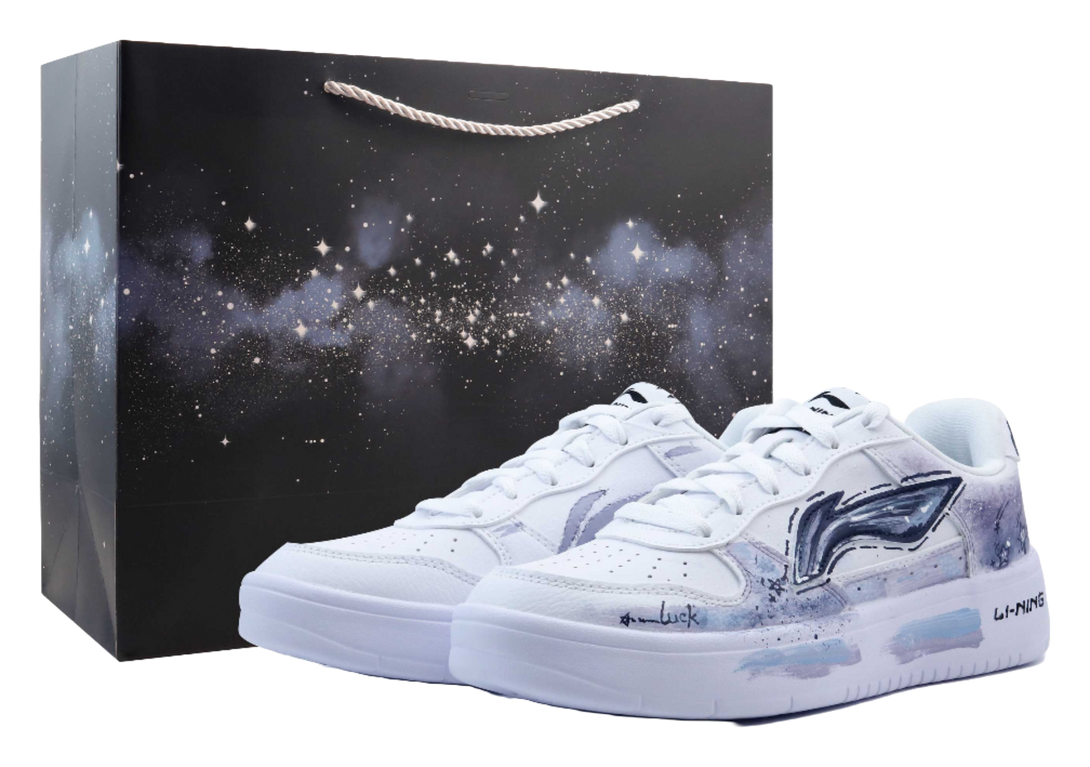 LiNing Pontoon Boats Abrasion Resistant, Lightweight, And Breathable Low Top Skateboard Shoes Unisex Light Purple 