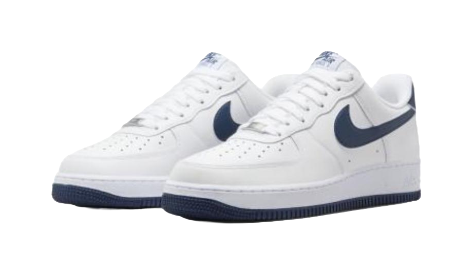 Nike Air Force 1 07 White Midnight Navy 2024  vjsneaker.com