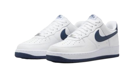 Nike Air Force 1 07 White Midnight Navy 2024  vjsneaker.com