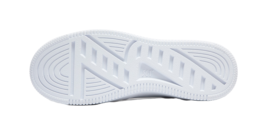 361° Air Force One Slip Resistant Abrasion Resistant Low top Skateboard Shoes Men's White Gray 