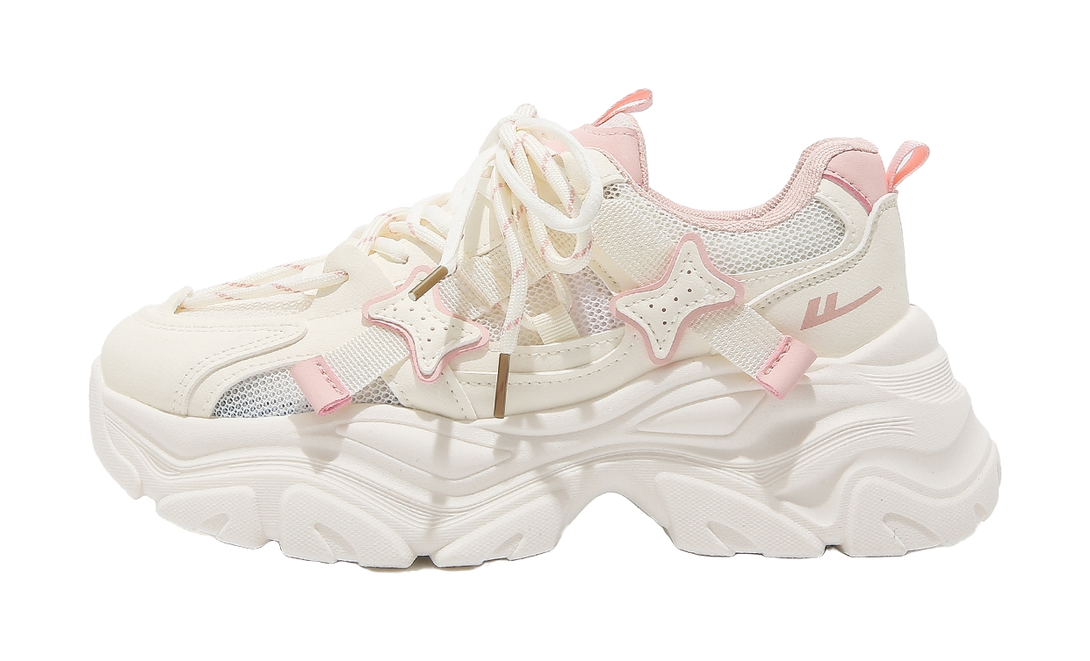 Warrior Cushioning, Abrasion Resistant, Breathable, Lightweight Low top Chunky Sneakers Women's 