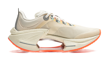 Li Ning Shadow 3 Essential Cushioning Support Rebound Low top Casual Running Shoes Womens Ecru  VJsneaker