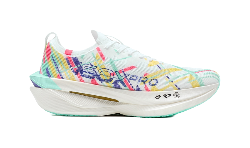 XTEP 160X 7.0 PRO "Tidal Flow" 974119110068-1 - Marathon Racing Shoe Unisex White Blue Pink